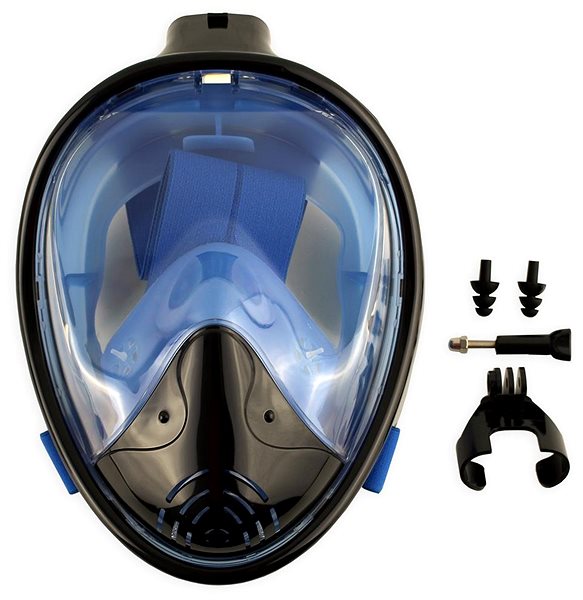 Snorkelling mask MASTER Full-face mask black, size 4.5 mm. L-XL .