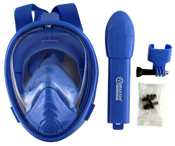 Snorkelling mask MASTER Full-face mask blue, size 3.5 mm XS .