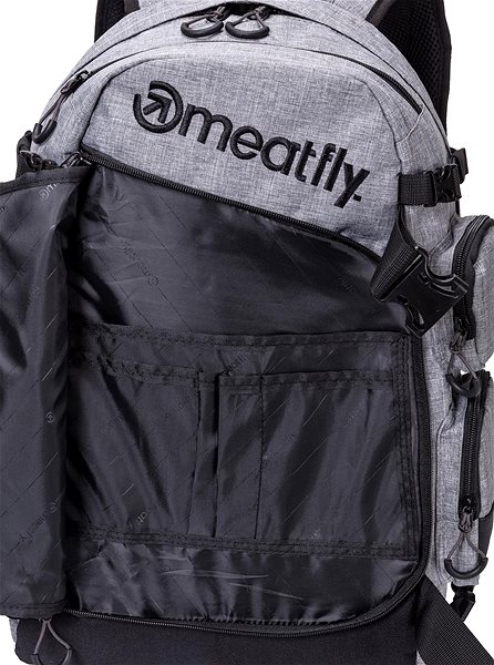 Mestský batoh Meatfly WANDERER Backpack, Heather Grey Vlastnosti/technológia