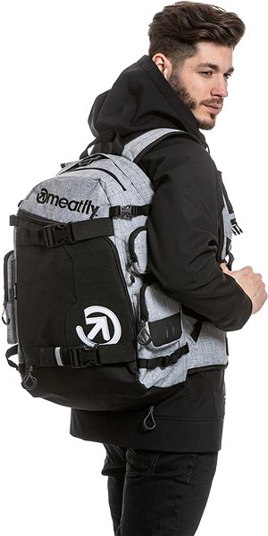 Mestský batoh Meatfly WANDERER Backpack, Heather Grey Lifestyle