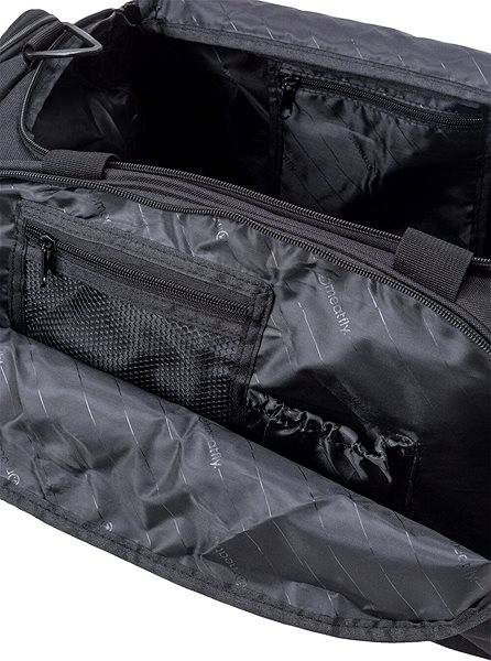 Športová taška Meatfly cestovná taška Rocky, Black Vlastnosti/technológia