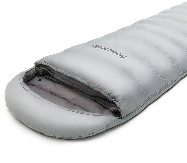 Spací vak Naturehike kombinovaný páperový spací vak RM80 veľ. M 1350 g – sivý ...