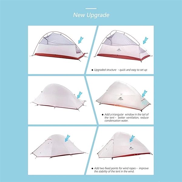 Tent Naturehike Ultralight Cloud Up2 20D Features/technology