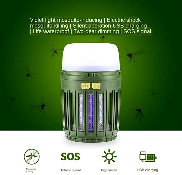 Svietidlo Naturehike repelentná lampička elektro 210 g zelená ...