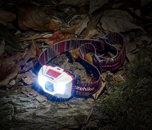 Naturehike LED headlamp TD-02, USB charging 64g - white/red Lifestyle