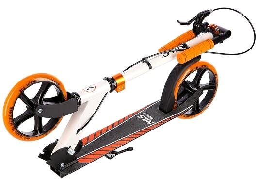 Folding scooter NILS Extreme Scooter, white-orange, HM0107 .
