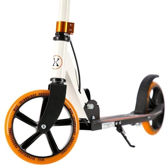 Folding scooter NILS Extreme Scooter, white-orange, HM0107 .
