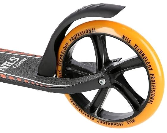 Folding scooter NILS Extreme Scooter, white-orange, HM0107 .