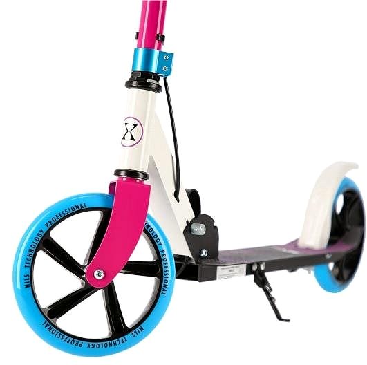 Folding scooter NILS Extreme Scooter, white and pink, HM0108 .