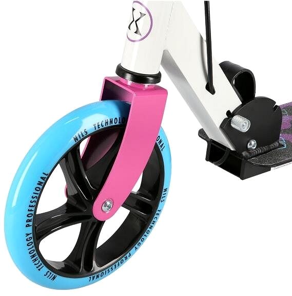 Folding scooter NILS Extreme Scooter, white and pink, HM0108 .