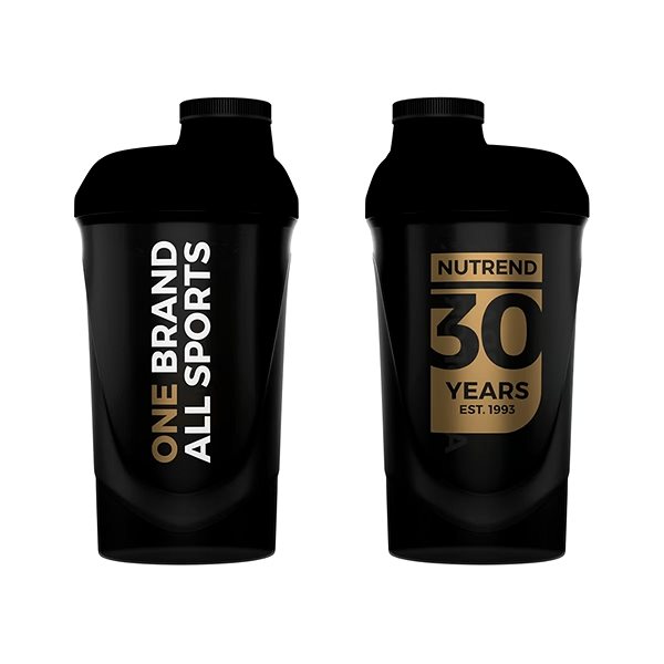 Fľaša na vodu Nutrend Shaker 30 rokov čierny 600 ml ...