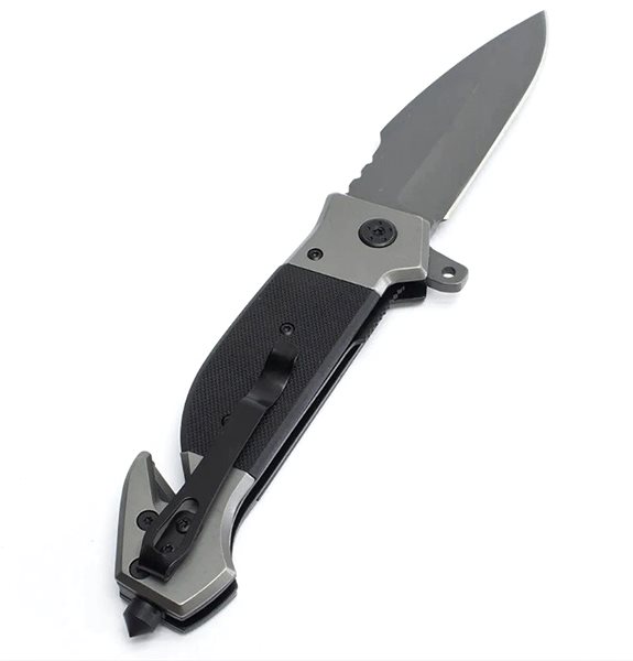 Pocket knife Foxter 2664 Folding rescue knife 23 cm black .