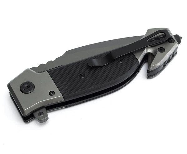 Pocket knife Foxter 2664 Folding rescue knife 23 cm black .