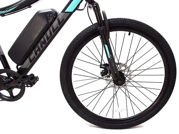 Elektromos kerékpár CANULL GT-26MTBS fekete/türkiz Jellemzők/technológia