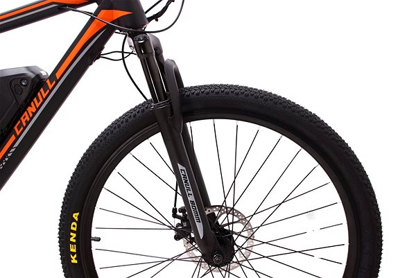 Elektromos kerékpár CANULL GT-27.5MTBS fekete/narancsszín Jellemzők/technológia