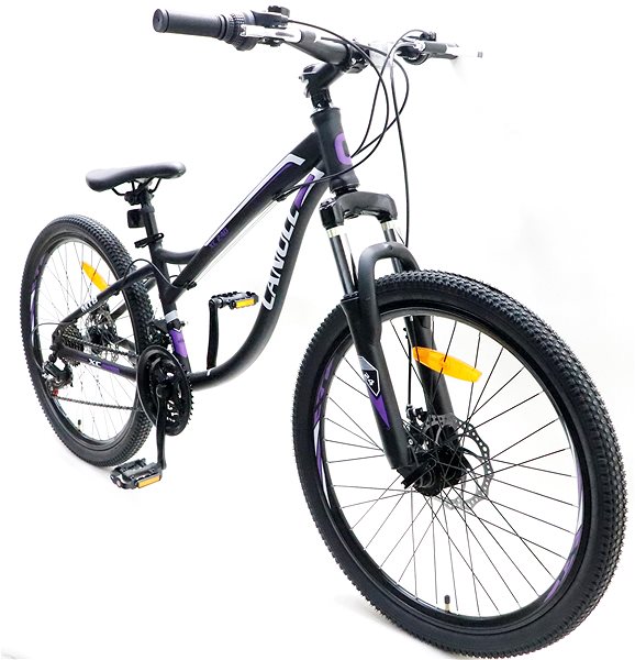 Gyerek kerékpár Canull XC 240 fekete/lila 24