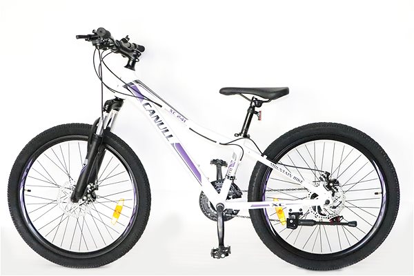 Detský bicykel Canull XC 241 biela/fialová 24
