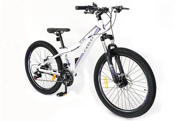 Gyerek kerékpár Canull XC 241 fehér/lila 24