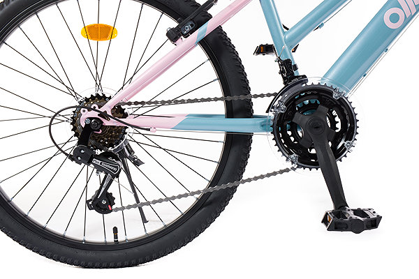 Kids bike Olpran Formica girl grey/green/pink 24