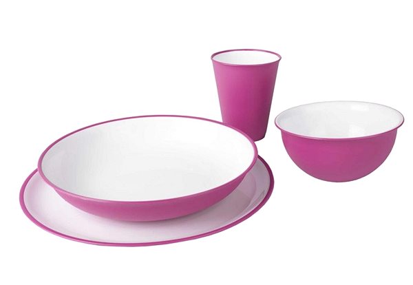 Kemping edény Omada Sanaliving Set 4pcs Fucsia Oldalnézet
