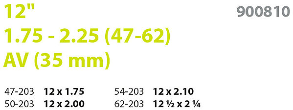 Kerékpár belső One Kerékpár belső 12 × 1,75–2,25 AV – 203 ...