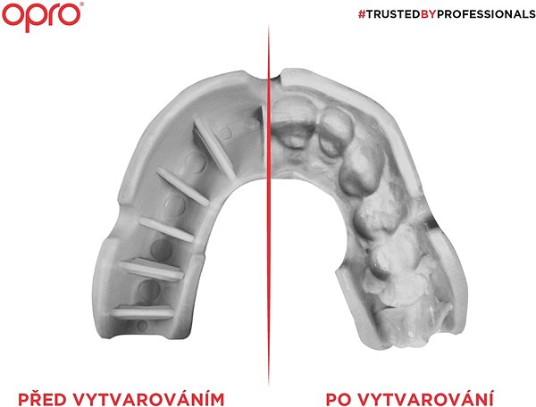 Fogvédő OPRO Silver UFC, fekete/piros ...