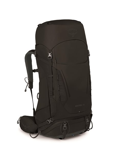 Osprey Kestrel 58 Black Hiking Backpack.