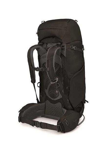 Osprey Kestrel 58 Black Hiking Backpack.