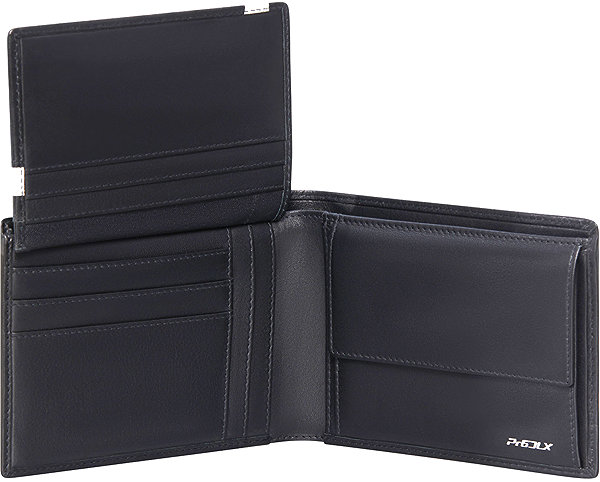 Samsonite PRO-DLX SLG 047 wallet, leather, lie-flat format, obsid. black .