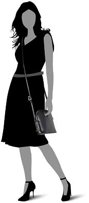 Kabelka Picard dámska kabelka BERLIN 20 cm čierna Lifestyle