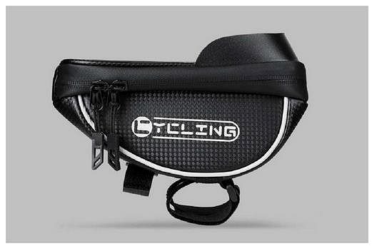 Taška na bicykel TopQ CYCLING Basic puzdro pre mobilný telefón na riadidlá kolesa čierne XL Bočný pohľad