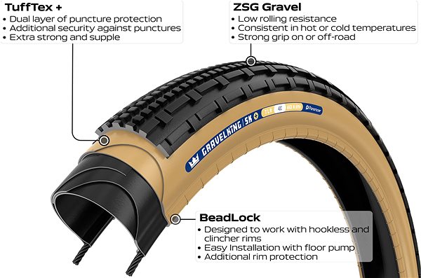 Kerékpár külső gumi Panaracer Gravelking SK + 700 × 40, fekete ...