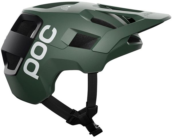 Kerékpáros sisak POC Kortal Race MIPS Epidote sisak, Green/Uranium Black Metallic/Matt Oldalnézet