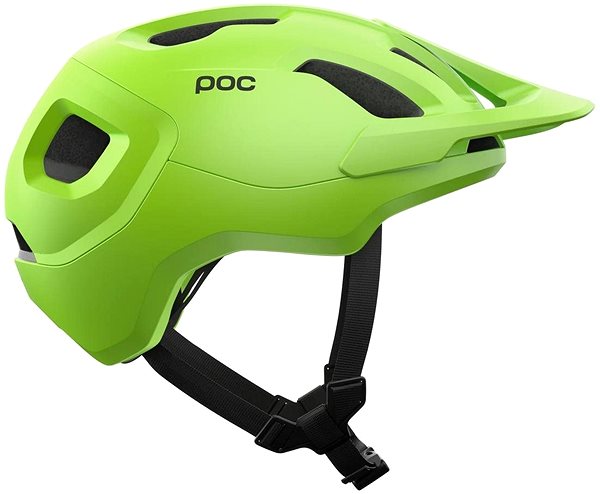 Kerékpáros sisak POC sisak Axion Fluorescent Yellow/Green Matt XSM Oldalnézet