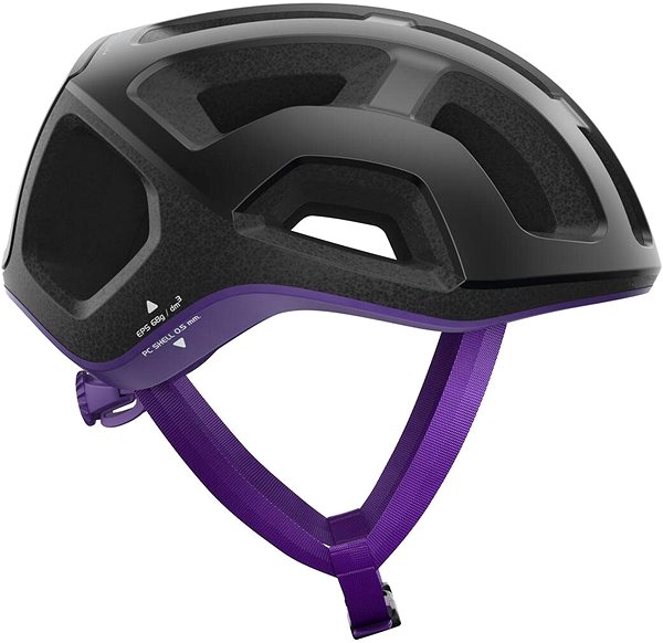 Kerékpáros sisak POC Ventral Lite sisak, Uranium Black/Sapphire Purple Matt MED Oldalnézet