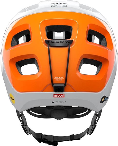 Prilba na bicykel POC prilba Tectal Race MIPS NFC Hydrogen White/Fluorescent Orange AVIP Zadná strana