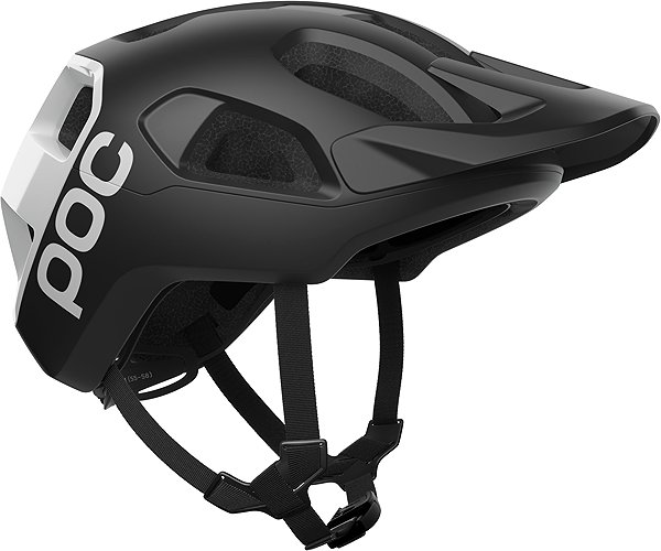 Kerékpáros sisak POC Cularis Uranium Black Matt/Hydrogen White w. Logo LRG ...