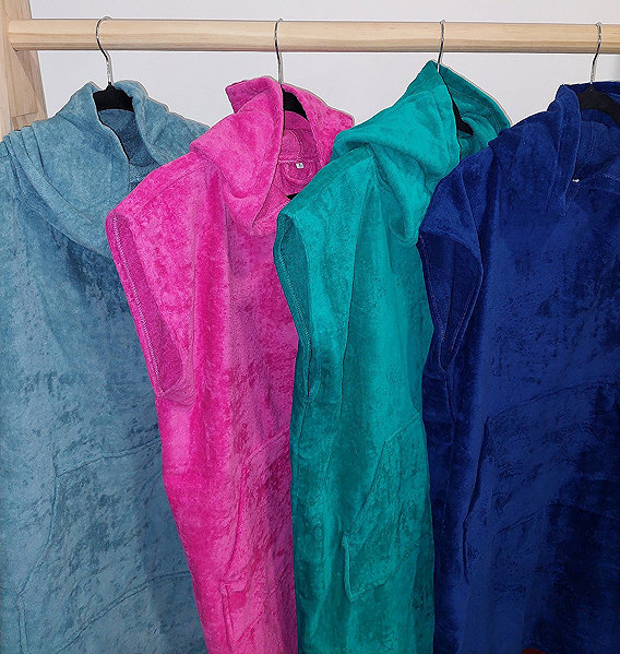 Towelling poncho Agama Poncho cotton premium, 2XL/3XL aqua .