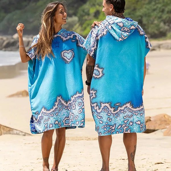 Towelling poncho Ocean Armour Reef Love Poncho S/M .