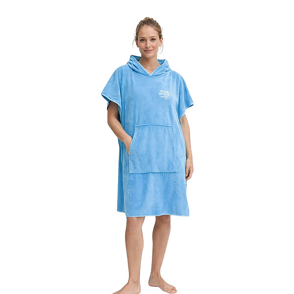 Aqua Speed Adult towelling poncho, light blue M .