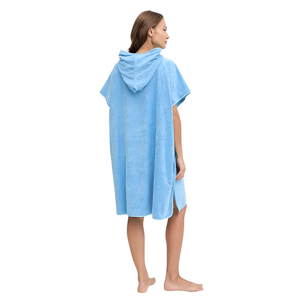 Aqua Speed Adult towelling poncho, light blue M .