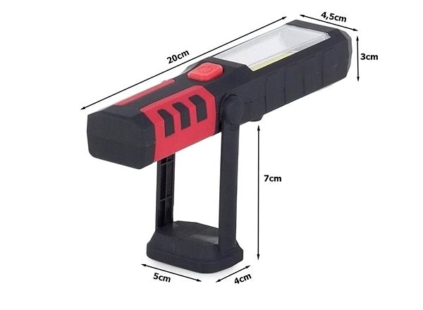Svítilna Verk 11272 Multifunkční LED světlo, 1W COB + 1W LED Technický nákres