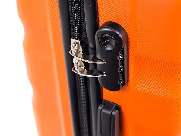 Travel case ABS29 Suitcase on wheels, medium, orange .