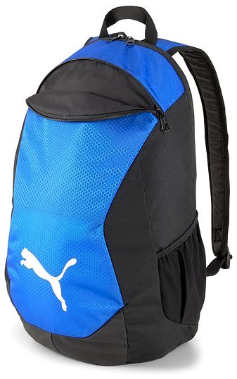 Športový batoh Puma teamFINAL 21 Backpack, modro-čierny Bočný pohľad