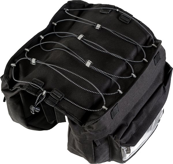 Kerékpáros táska RATIKON, fekete 2x18 l Oldalnézet