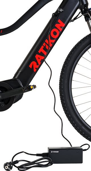 Elektromos kerékpár Ratikon EHT 9.1 méret 17“/ M fekete Csatlakozási lehetőségek (portok)
