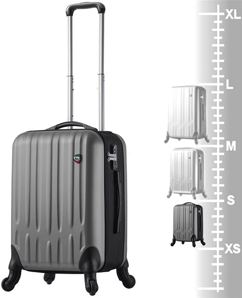 Cestovný kufor Cestovní kufr MIA TORO M1301/3-S – strieborná Tabuľka veľkostí