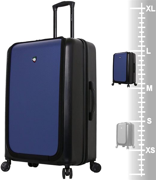 TSA záras bőrönd MIA TORO M1709/2-L utazóbőrönd - fekete/kék Mérettáblázat