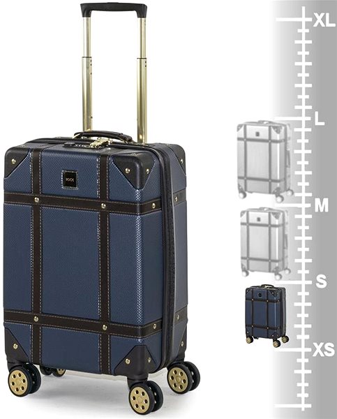 Cestovný kufor ROCK TR-0193 S, modrý Tabuľka veľkostí
