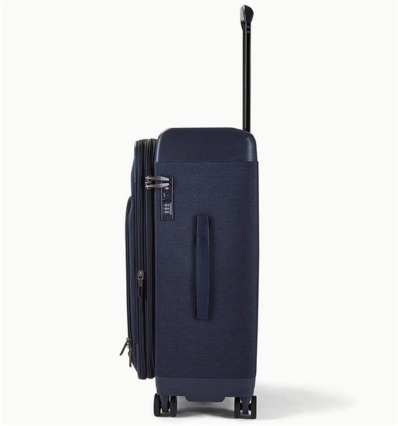 Cestovný kufor ROCK TR-0206 M, tmavo modrý Bočný pohľad